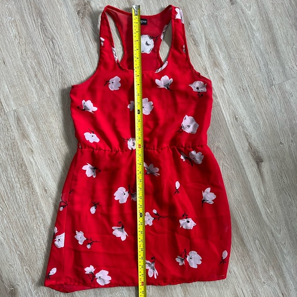 Eclipse racer back red summer dress - Picture 5 of 5